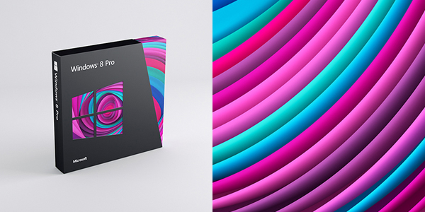 Windows&nbsp;8&nbsp;零售版包装盒设计