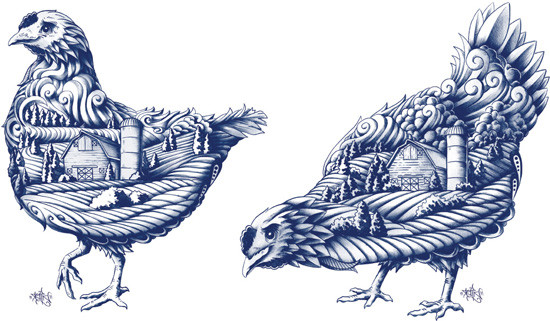 品牌设计欣赏：蓝鹅有机农场